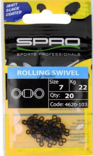 SPRO Matte Black Rolling Swivel 10	14kg