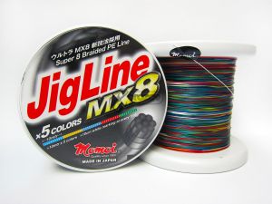 Плетено влакно Momoi Jig Line MX8 MULTICOLOR