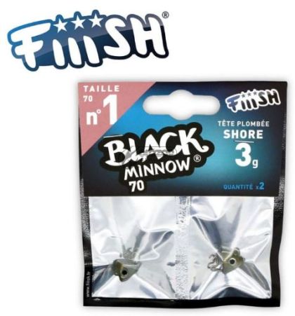 Fiiish Black Minnow No1 Jig Head 3g 