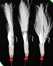 Чепаре Rig4 Mackerel Feathers White/Flashabou 3 #2/0 Silver Hook